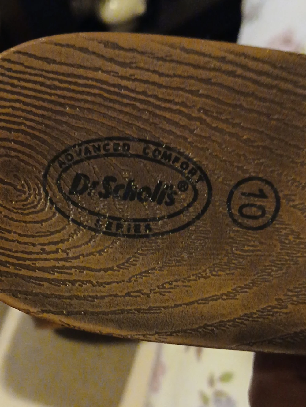 Dr. Scholl's Sandals Advanced Comfort Series Faux Wood Detail & Buckle Straps